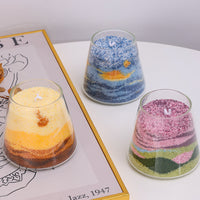 Handmade Sand Painting Candle